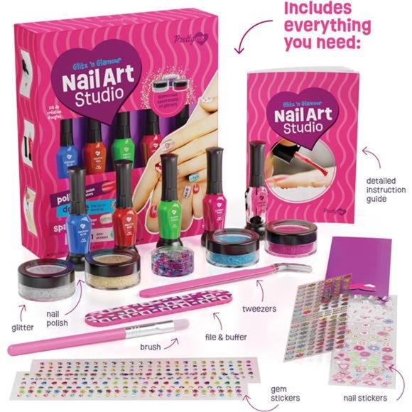 Nail Art Studio for Girls - Nail Polish Kit for Kids Ages 7-12 Years Old - Picture 4 of 7